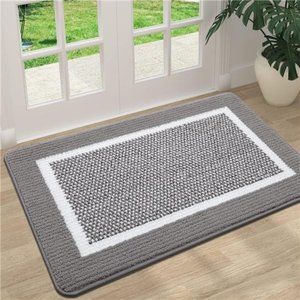 Indoor Door Mat, Non-Slip Absorbent Resist Dirt Entrance Mat,Durable Low-Profile